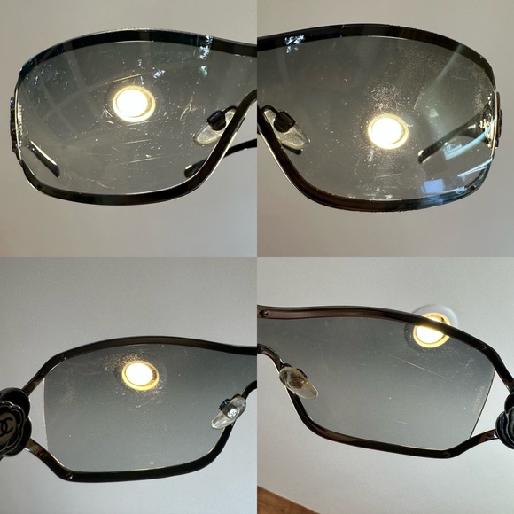 Chanel 4164 Shield CC Y2K Camellia Sunglasses in Black and Silver Hue - Picture 12 of 15